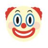 A silly emoji used for clown jokes and puns