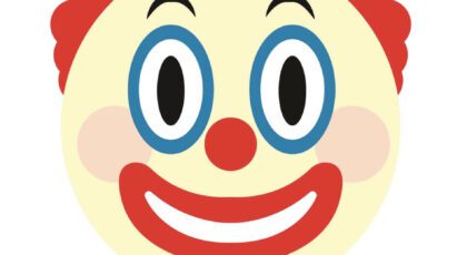 A silly emoji used for clown jokes and puns