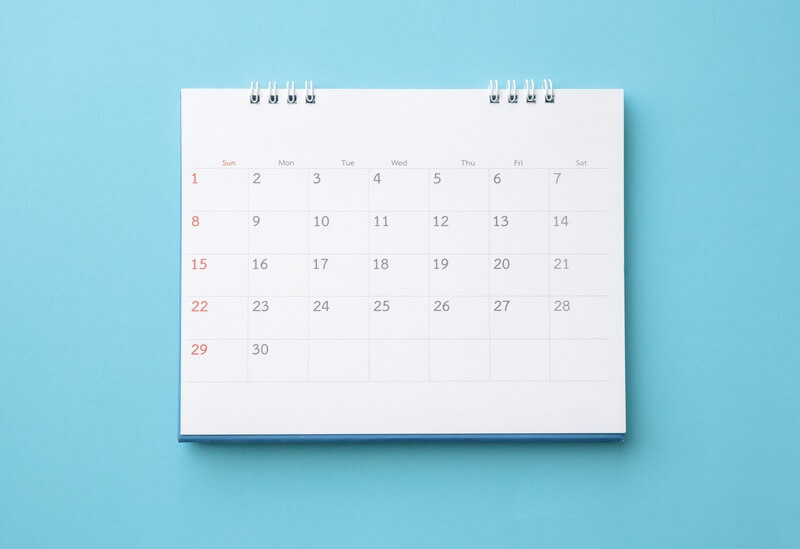 A schedule of funny calendar puns and jokes to share