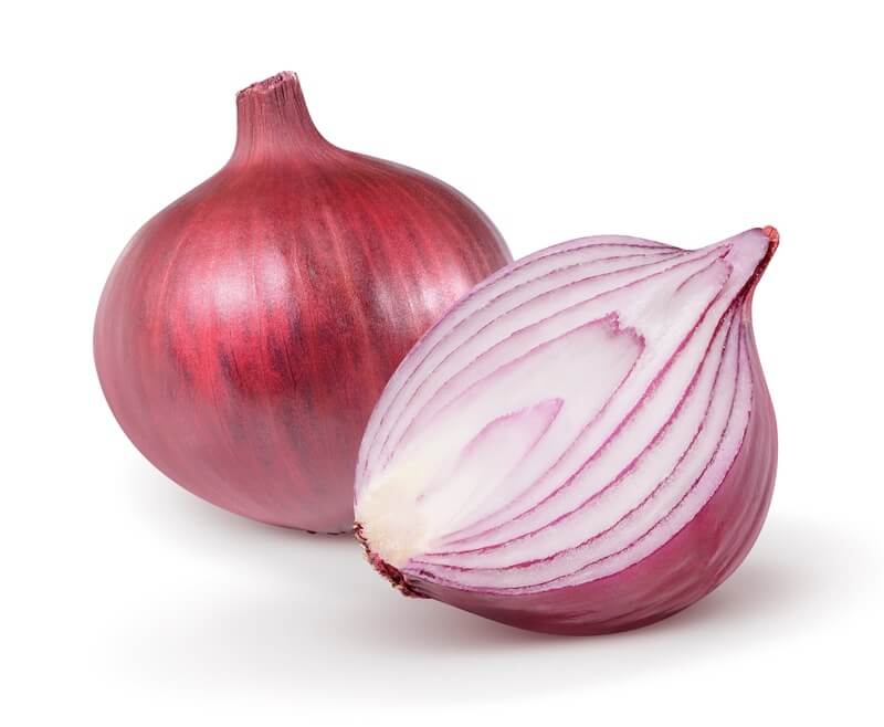 A cut onion