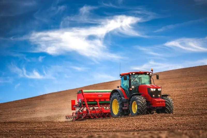 Tractor in a field