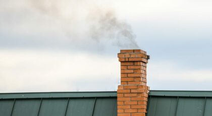 A brick chimney