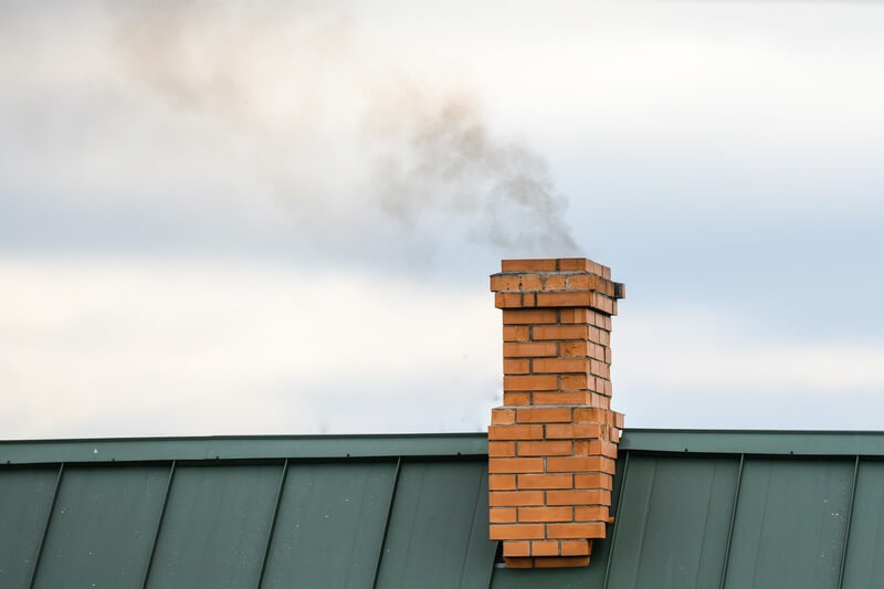 A brick chimney