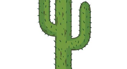 Drawing that makes you think of cactus puns and jokes
